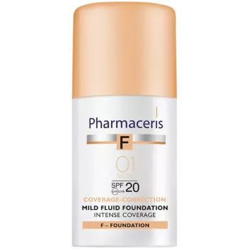 Pharmaceris F Coverage-Correction деликатный флюид с интенсивным покрытием SPF20 01 слоновая кость, 30 мл