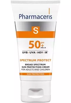 Pharmaceris S КРЕМ С ШИРОКОПОЛОСНОЙ ЗАЩИТОЙ от СОЛНЦА для взрослых и детей SPF 50+, PPD 30, HEV, IR SPECTRUM-PROTECT 50 мл