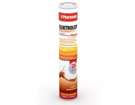 Pharmasis, Electrolytes + Витамин С, Добавка , со вкусом апельсина, 20 шипучих таблеток