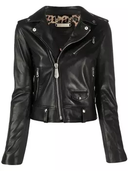 Philipp Plein байкерская куртка на молнии, черный