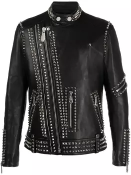 Philipp Plein байкерская куртка Rockstud, черный
