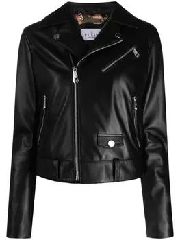 Philipp Plein байкерская куртка с кристаллами, черный