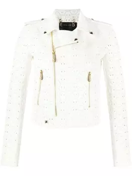 Philipp Plein байкерткая куртка Sangallo, белый