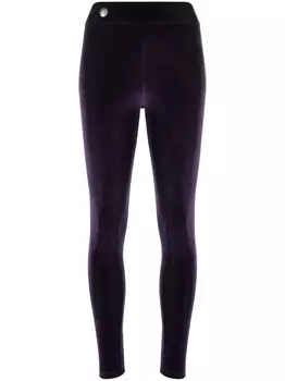 Philipp Plein бархатные легинсы Basic, фиолетовый