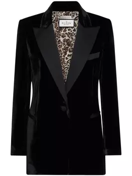 Philipp Plein бархатный блейзер, черный