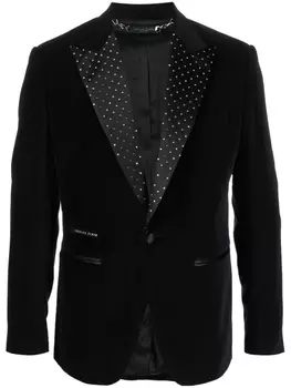 Philipp Plein бархатный пиджак, черный