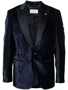 Philipp Plein бархатный пиджак, синий