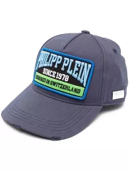 Philipp Plein бейсболка с нашивкой-логотипом, синий