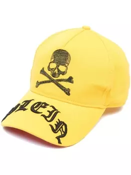 Philipp Plein бейсболка с принтом Skull, желтый