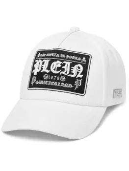 Philipp Plein бейсболка с вышитым логотипом, белый