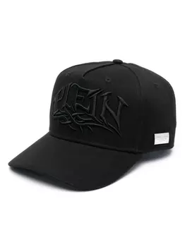 Philipp Plein бейсболка с вышитым логотипом, черный