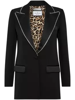 Philipp Plein блейзер с кристаллами, черный
