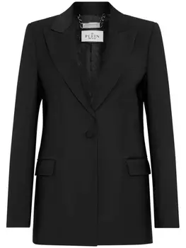 Philipp Plein блейзер с кристаллами, черный