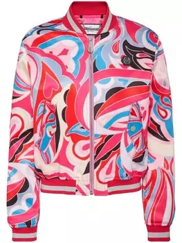 Philipp Plein бомбер Colorful Circus, розовый