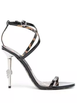 Philipp Plein босоножки Leopard 115, черный