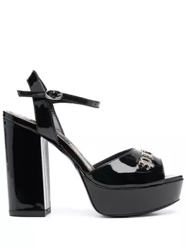 Philipp Plein босоножки с логотипом, черный