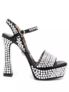 Philipp Plein босоножки Strass 140, черный