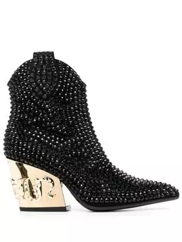 Philipp Plein ботильоны Gothic Plein 80, черный