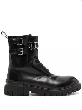 Philipp Plein ботинки Gothic Plein на шнуровке, черный