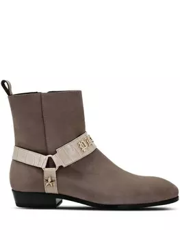 Philipp Plein ботинки Nubuck, серый