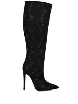 Philipp Plein ботинки с монограммой, черный