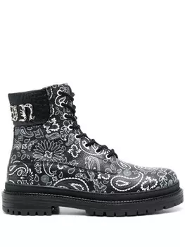 Philipp Plein ботинки с принтом пейсли, черный