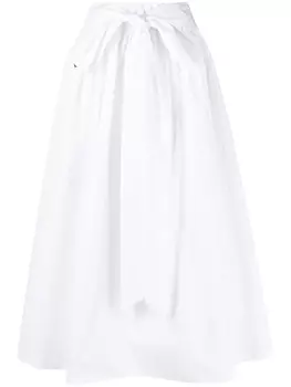 Philipp Plein bow detail A-line skirt, белый