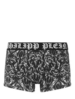 Philipp Plein боксеры Chrome с логотипом, черный