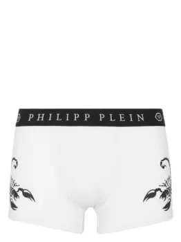 Philipp Plein боксеры с принтом Scorpion, белый