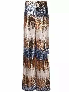 Philipp Plein брюки Gothic Plein широкого кроя, золотой