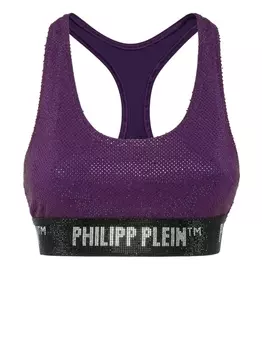 Philipp Plein бюстгальтер со стразами, фиолетовый