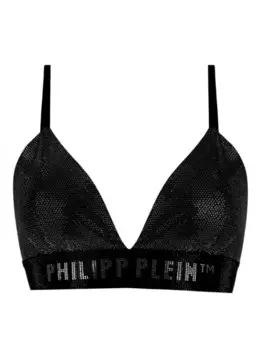Philipp Plein бюстгальтер, украшенный стразами, черный