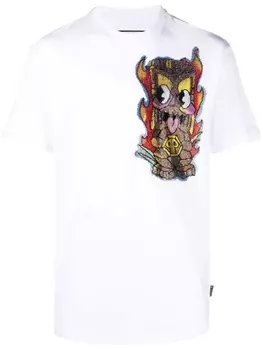Philipp Plein декорированная футболка Hawaii, белый