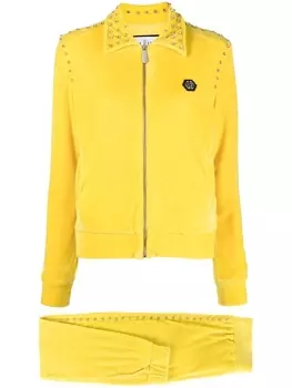 Philipp Plein декорированный спортивный костюм, желтый
