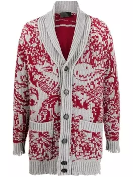 Philipp Plein длинный кардиган, серый