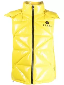 Philipp Plein дутый жилет, желтый