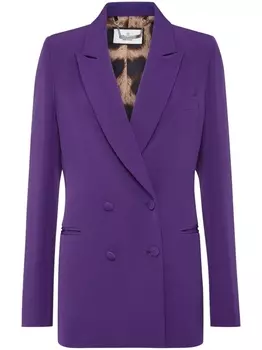 Philipp Plein двубортный блейзер Cady, фиолетовый