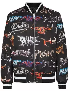 Philipp Plein двусторонний бомбер Lettering, черный