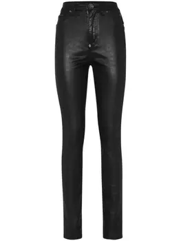 Philipp Plein джеггинсы с высокой талией, черный