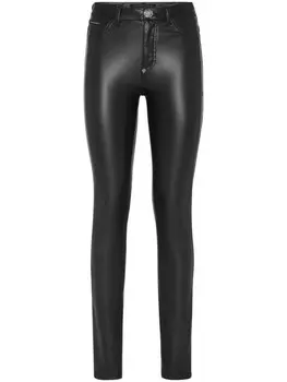 Philipp Plein джеггинсы с завышенной талией, черный