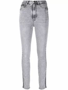 Philipp Plein джеггинсы с завышенной талией, серый