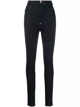 Philipp Plein джеггинсы с завышенной талией, синий