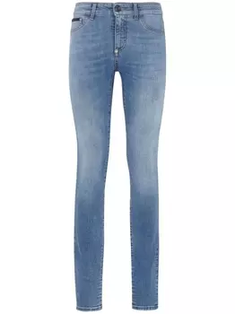 Philipp Plein джегинсы с эффектом потертости, синий