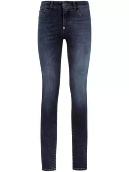 Philipp Plein джегинсы с эффектом потертости, синий