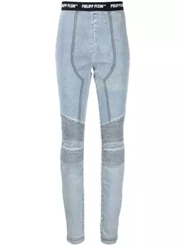 Philipp Plein джегинсы с логотипом, синий