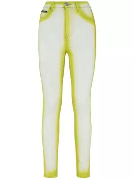 Philipp Plein джегинсы Super Fluo с завышенной талией, белый