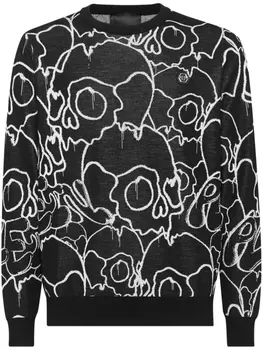 Philipp Plein джемпер Dripping Skull, черный