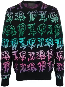 Philipp Plein джемпер с логотипом, черный
