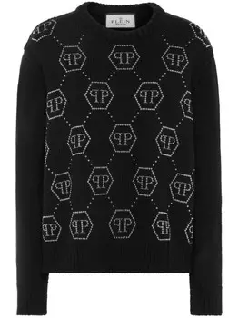 Philipp Plein джемпер с логотипом, черный