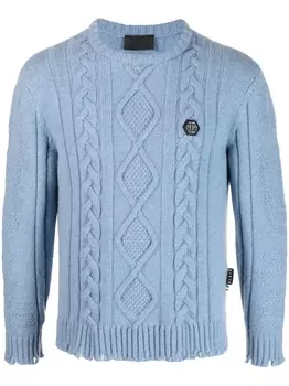 Philipp Plein джемпер с узором Skull, синий